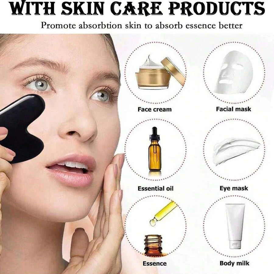 Double Chin Reducer Massage Roller Gua Sha Face Roller Facial Roller Skin Care Tools  Resin Facial Massage For Face, Eyes, Neck