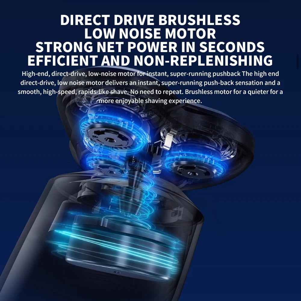 New MIJIA Electric Shaver S700 Portable Flex Razor 3 Head Shaving IPX7 Waterproof Washable Beard Trimmer Trimer Cutter 30 day
