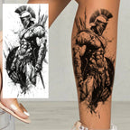 1 Sheet Waterproof Knight Warrior Gladiator Temporary Tattoos For Men Women Realistic Fake Tattoo Sticker  Forearm Tatoos Decals
