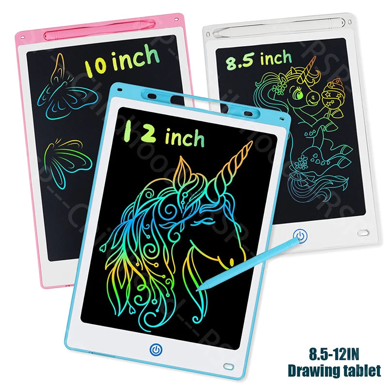 8.5/10/12IN LCD Writing Graphic Tablet for Kids 3-8Years, Reusable Magic Drawing Board with Stylus Erasable Doodle Pad Toy Gift Main image