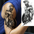 1 Sheet Waterproof Knight Warrior Gladiator Temporary Tattoos For Men Women Realistic Fake Tattoo Sticker  Forearm Tatoos Decals