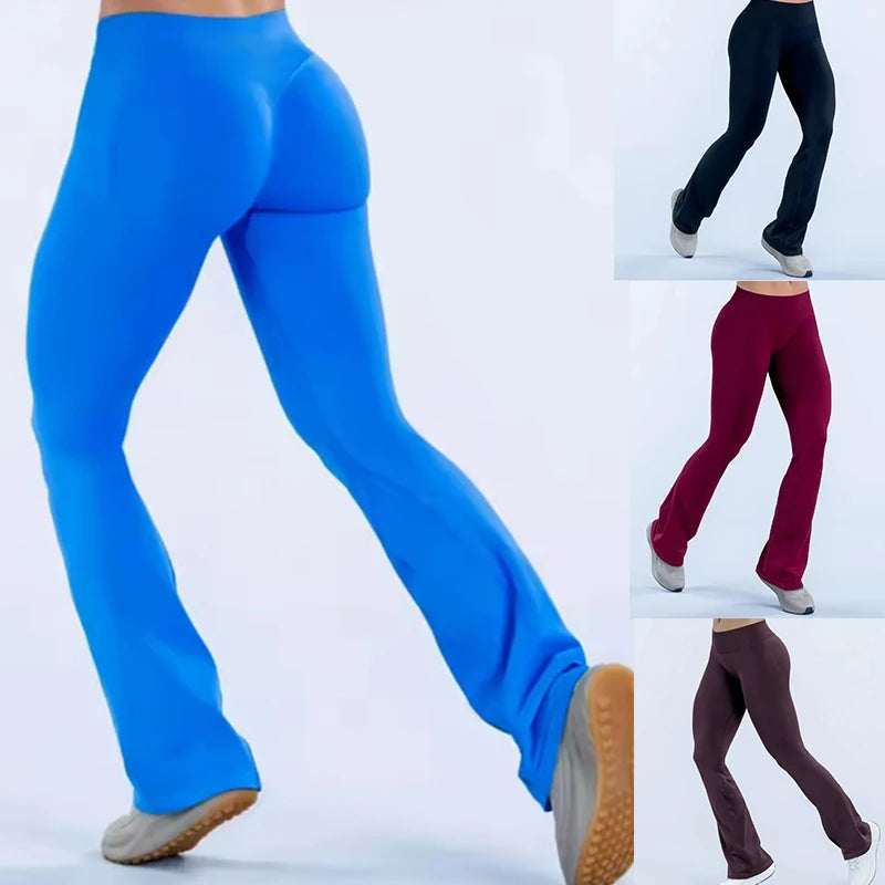 Cavendi Flared Leggings Leg Leggings Woman Wide-leg Pants Yoga Breathable Fitness Clothing Versatile Casual Pants Image principale du produit