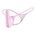 YAULAANG Sexy men's gloss gay underwear oily G-Strings thong Shiny low-waisted High Elasticity mens lingerie