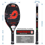 OPTUM FORTRESS 18K Carbon Fiber Rough Surface 14 Holes Beach Tennis Racket With Cover Bag