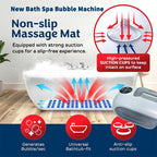 Spa Bubble Bath Massager Portable Bathtub Massage Pad With Anti-Slip Pad And Inflatable Pillow For Family Relaxation Bathroom