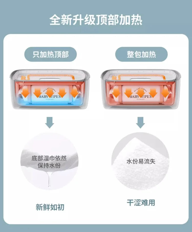 Wet wipes heater insulated baby warm wipes machine portable constant temperature wet tissue box warmer