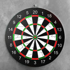 Pro Flocking Dartboard 15-Inch Tournament Indoor Hanging Target Game with 6 Darts - Stable Board for Christmas Birthday Parties