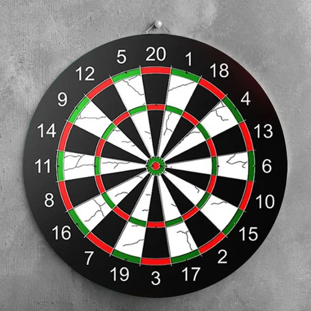 Pro Flocking Dartboard 15-Inch Tournament Indoor Hanging Target Game with 6 Darts - Stable Board for Christmas Birthday Parties