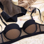 Mesh Lace Underwear Ladies Sexy Small Chest Push Up Lingerie For Women Bra Sets Red White Wedding Girls Thicken Intimates BCD