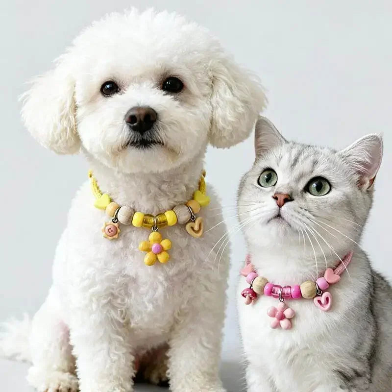 Adjustable Camphor Wood Pet Flea Tick Collar, Summer Dopamine Anti Mosquito Insect Repellent Necklace For Dogs Cats
