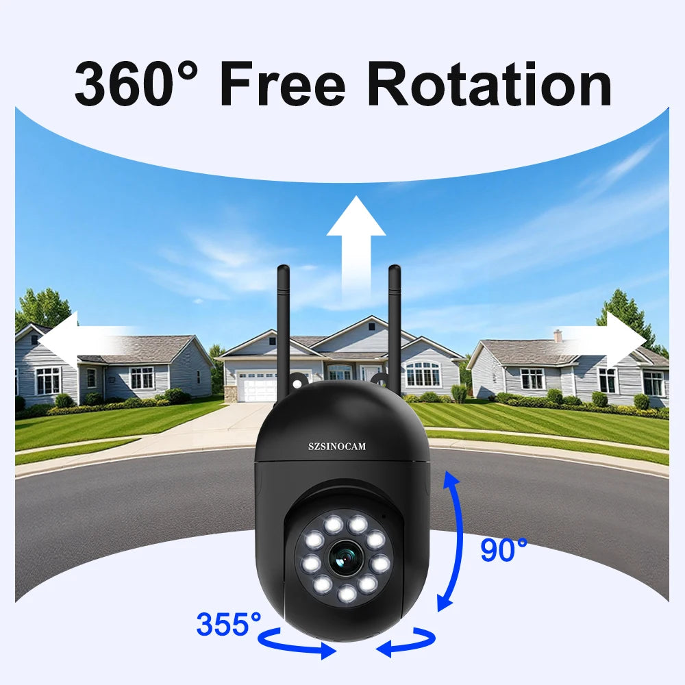 SZSINOCAM WIFI Camera Auto Tracking Two Way Audio PTZ Outdoor Wifi Surveillance Camera Security Protection Cameras Smart Home