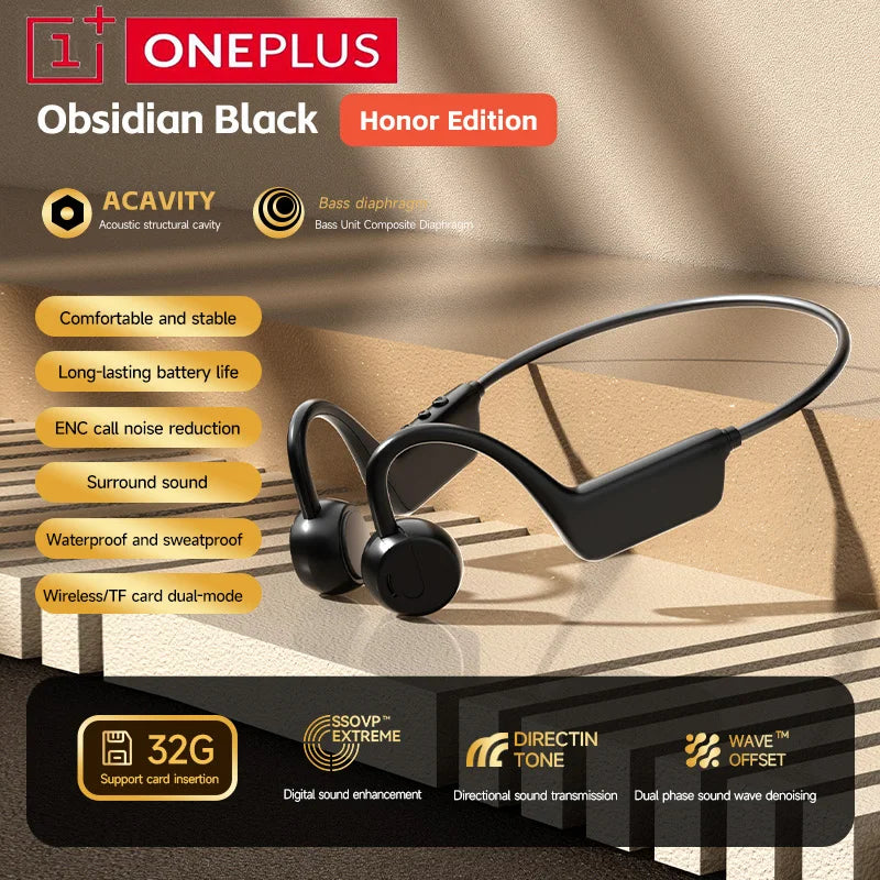 OnePlus Bluetooth Earphones Bone Conduction Headphone Wireless Open Headset Hands-free Waterproof Sports Earphones With Mic