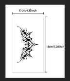 1pc Charming Tattoo Stickers Waterproof Lasting One To Two Weeks For Girls Belly Chest Back Waist Non-Reflective Thorn Cyan
