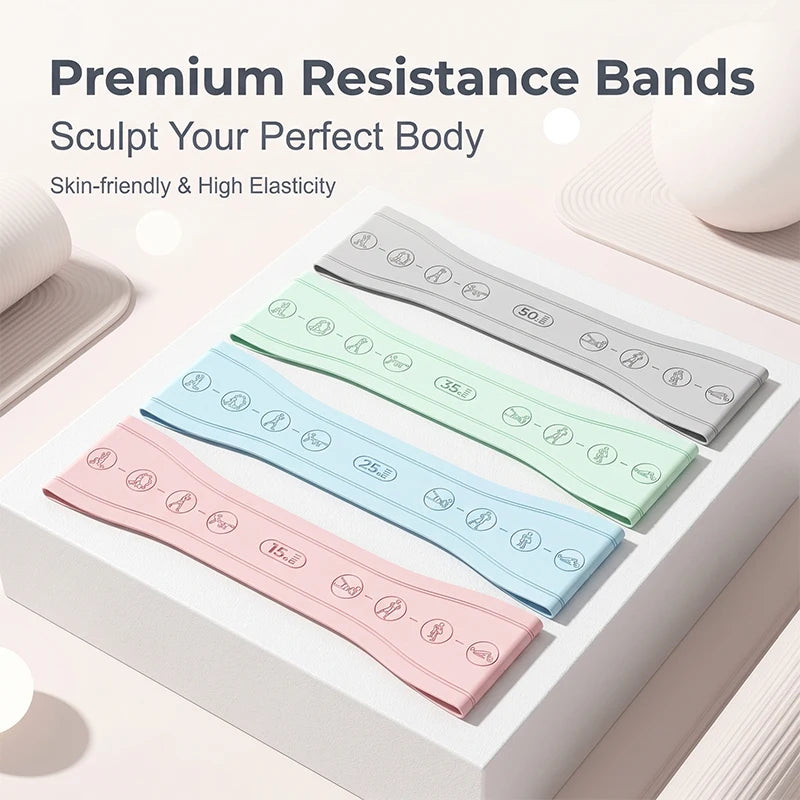 Mini Silicone Resistance Bands Set Small Stretch Exercise Loop Bands Fitness Yoga Training Equipment for Home Gym Image principale du produit