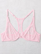 Front Button Women's Bra Lace Sheers Unpadded Sexy Lingerie BH Tops Flower knitting Brassiere Underwire Underwear Plus Size Bras