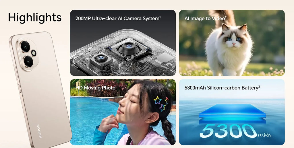 HONOR 400 5G,EU Version, 5G Smartphone, 200MP Ultra-clear AI Main Camera, 5300 mAh Battery, Qualcomm Snapdragon 7 Gen 3