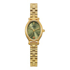 BERNY Gold Watch for Women Olive Green Quartz Jewelry Bracelet Casual Jewelry Women's Wristwatch Small Fashion Ladies Watches