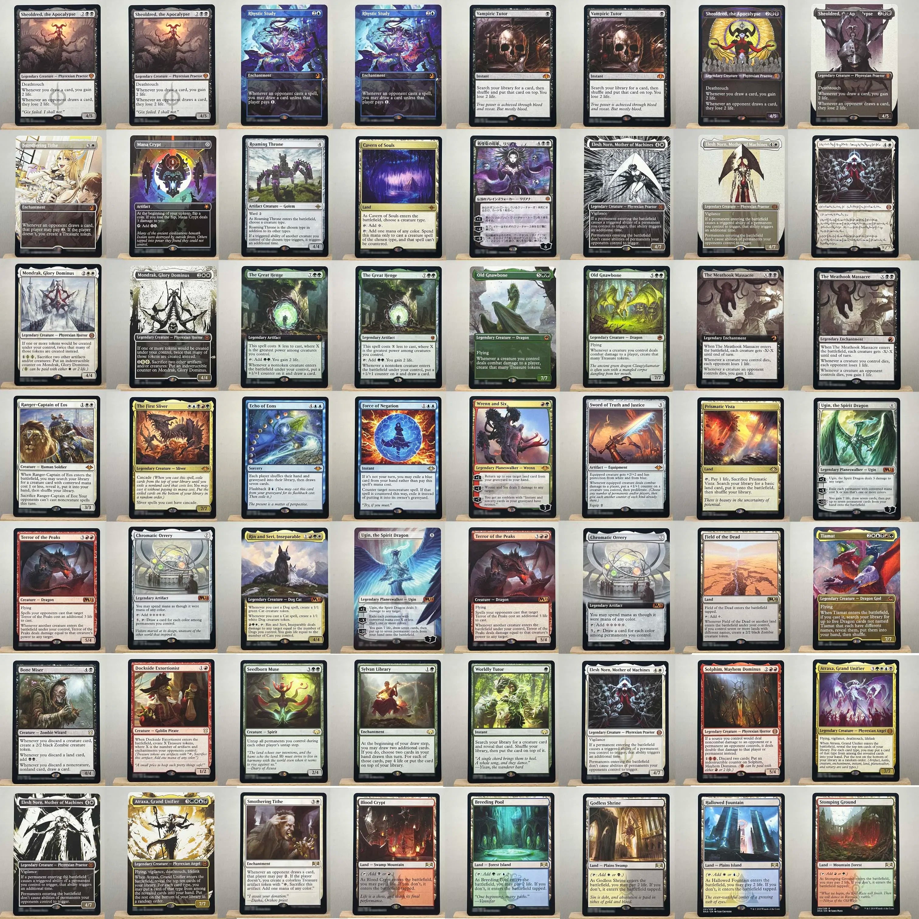 Whole Set TCG Cards for Home Play Proxy magical power9 beta fetch lands VMA dual  shock land The One Ring gathering Sol Ring