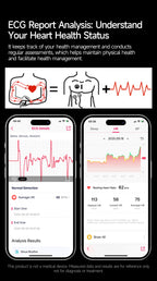 2026New AI-Diagnosis Care Smartwatch ECG+PPG Accurate Uric Acid Blood Pressure Body Fat Five organ Fitness Waterproof Smartwatch