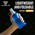 WRELS 250ml 500ml Soft Flask Folding Collapsible Water Bottle TPU BPA Free Outdoor Sport Portable   Water Bag Running Camping