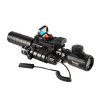 3-9X32 EG Scope 3 in 1 Combo Hunting Scope Red Green Illuminated with Holographic Reflex 4 Reticle Red Green Dot Sight Caza
