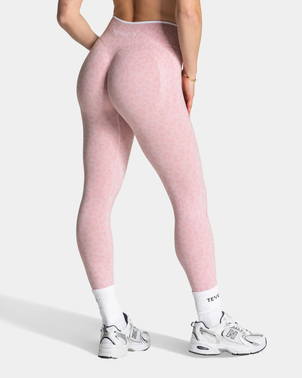 High Waist Leopard Print Yoga Pants, Butt Lifting Tummy Control Leggings 