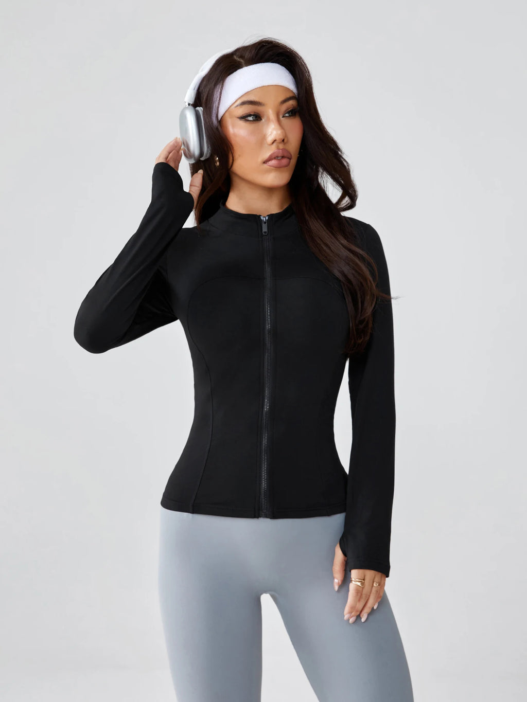 Women's Spring & Autumn Slim-Fit Quick-Dry Zippered Yoga Jacket
