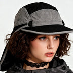UPF50+ Sun Hat Detachable Neck Flap Quick Dry 5 Panel Camp Cap Outdoor Fishing Hiking Safari Hat Breathable Lightweight Unisex