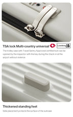 Mixi NEW Aluminum Frame Suitcase Carry On Rolling Luggage with USB Port Boarding Cabin Cup and Phone Holder 20 24 Inch