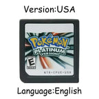 Pokemon Series DS Game Cartridge Video Game Console Card HeartGold SoulSilver Diamond Platinum Pearl Multilingual for NDS 3DS