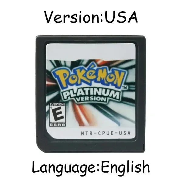 Pokemon Series DS Game Cartridge Video Game Console Card HeartGold SoulSilver Diamond Platinum Pearl Multilingual for NDS 3DS