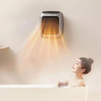 EU Plug In Heater Mini Electric Heater Warmer Wall Mounted PTC Ceramic Space Heater Portable Heater Fan for Home Office Bedroom