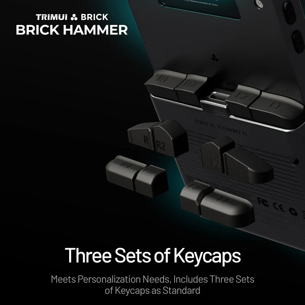 NEW TRIMUI BRICK Hammer Handheld Game Console 3.2'' IPS Screen Linux System Metal Body Key LED Lighting Free Key cap Gifts