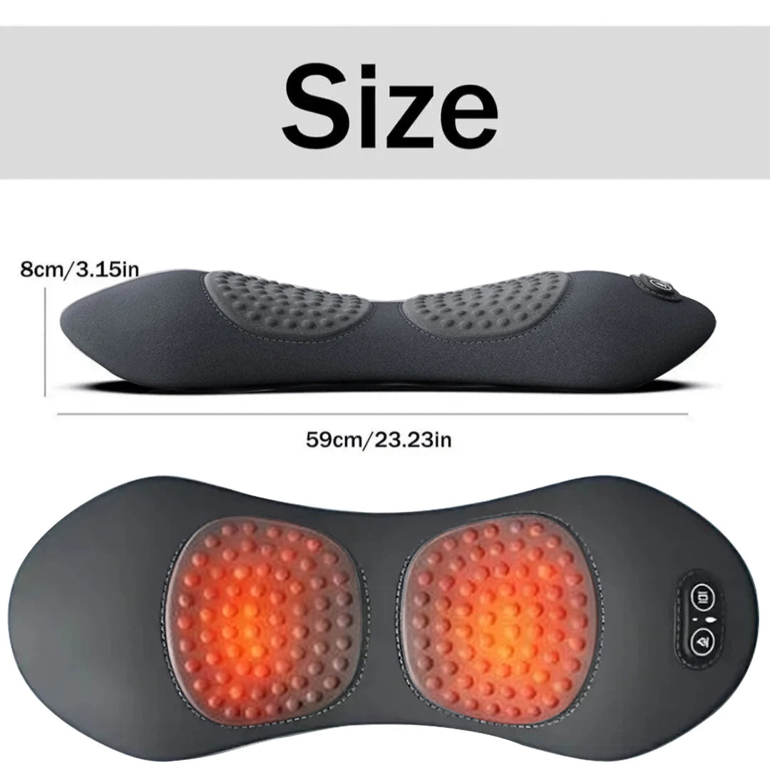 NEW 3-in-1 Back Massager with Relief Bed Sleeping Shiatsu Deep Tissue Portable Shoulder Lower Back Pain Relief Waist Massager