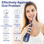 SEJOY Water Flosser Irrigator Dental Teeth Whitening strips Portable 230ML Tank 5 Modes 8 Jet Tips Washing Machine for Home