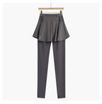 DRUR Women's 2-in-1 Sports Skirt Pants Pocket High Waist Yoga Women’s Sports Leggings Gym Running Tennis  Yoga Pants Y2K