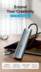 Vention USB C HUB 4K 60Hz Type C to HDMI RJ45 Ethernet PD 100W SD TF for MacBook PC iPad Sumsang PC Tablet Phone USB 3.0 Hub