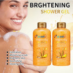500ml Rose Kojic Acid Lavender Shower Gel Deep Cleansing Brighten Skin Scrub Body Wash Exfoliator Body Care Fragrance Skincare