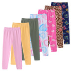 3/4-piece Autumn/Winter Children's Multi-color Combination Fashionable Slim Fit Leggings For Girls Sports And Casual Warm Pants