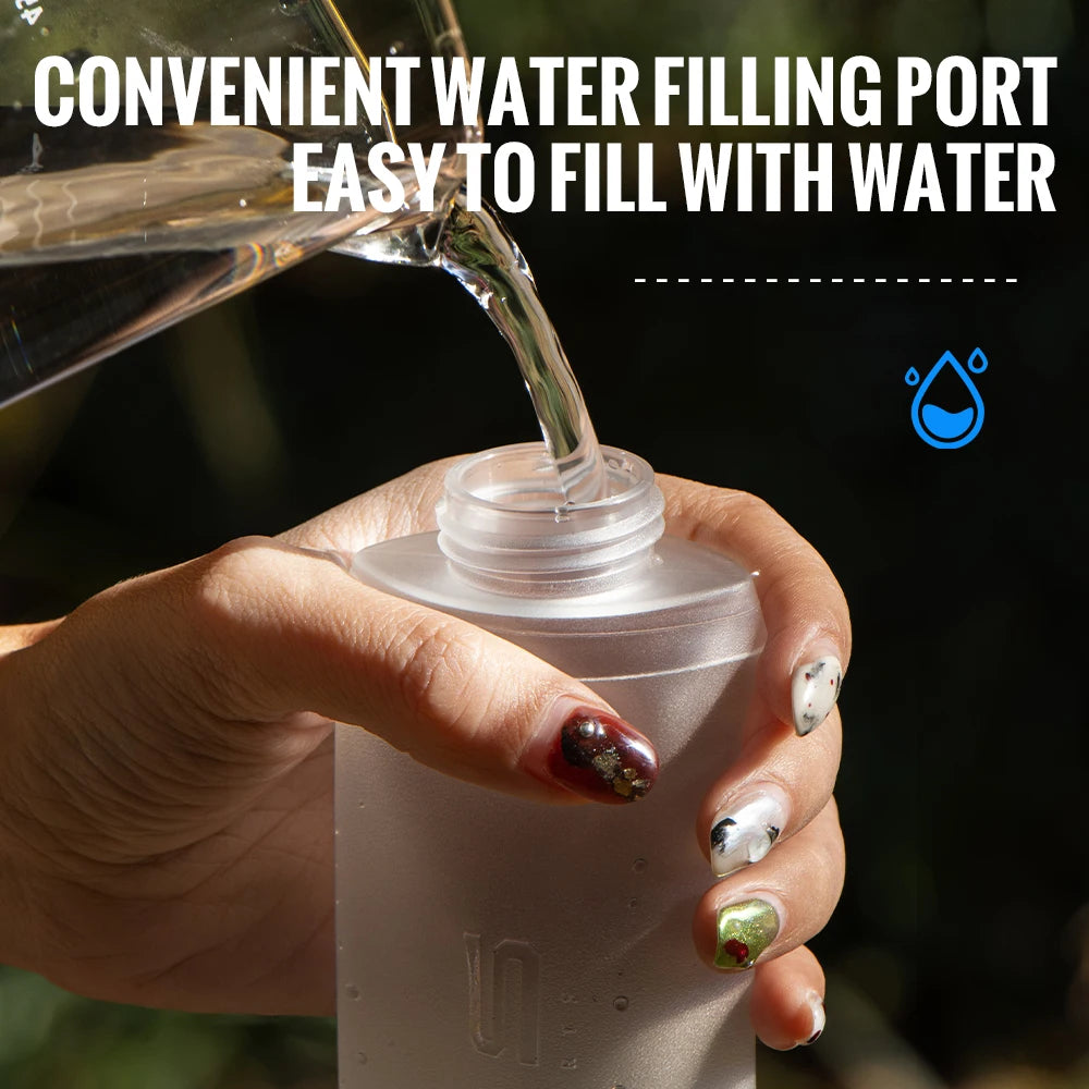 WRELS 250ml 500ml Soft Flask Folding Collapsible Water Bottle TPU BPA Free Outdoor Sport Portable   Water Bag Running Camping