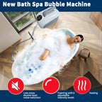 Spa Bubble Bath Massager Portable Bathtub Massage Pad With Anti-Slip Pad And Inflatable Pillow For Family Relaxation Bathroom
