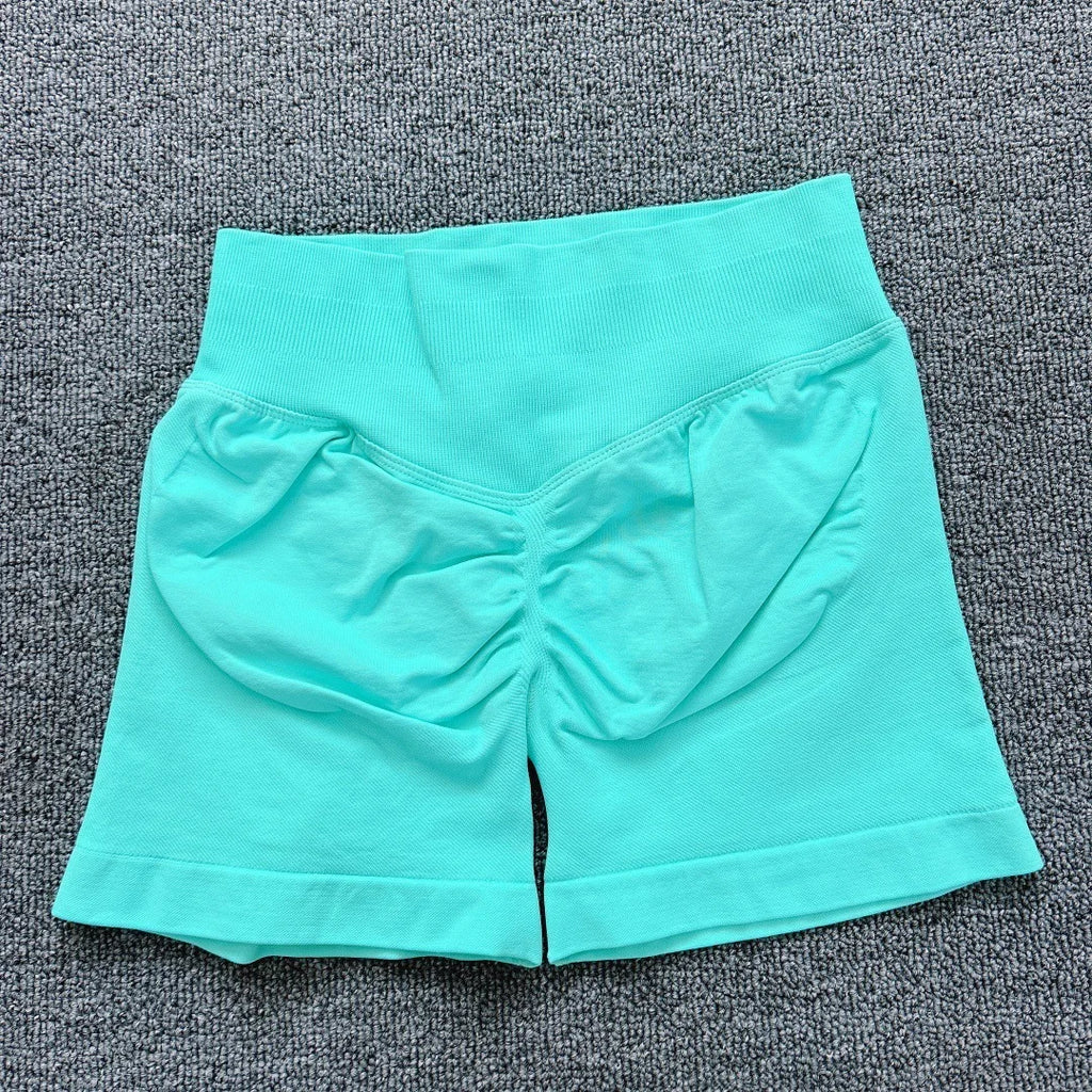 D LOGO Impact Seamless Fitness Peach Hip Sports Yoga Tight Pants Shorts