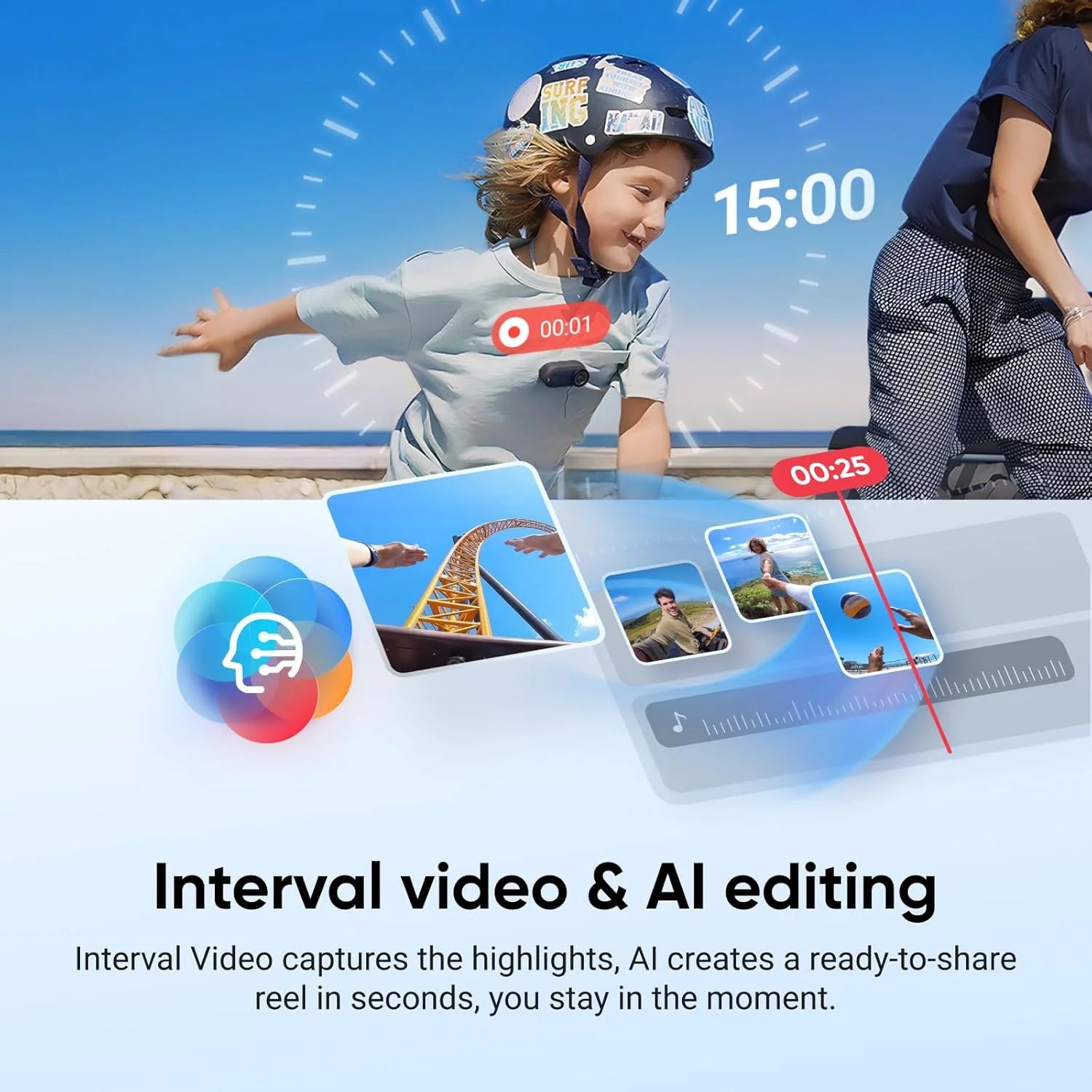 Insta360 GO 3S 128GB (officially refurbish)-Vlog Mini 4K camera, hands-free POV, universal Fixation, Stabilisation