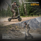 V5Pro Offroad E Scooter 10 Zoll ABE zertifiziert 500W 48V12.5Ah Geländereifen Dual Federung E Bremse Voltix APP Deutschland