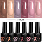LILYCUTE 7ML 6PCS Neon Gel Nail Polish Set fluorescent Series Color Changing Semi Permanent Soak Off Manicure kit Nail Art Gel