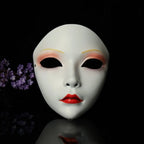 Party Supplies Full Face Cosplay Geisha Mask Flower Dress Up Hanfu Cosplay Mask Masquerade Spooky Japanese Mask Children's
