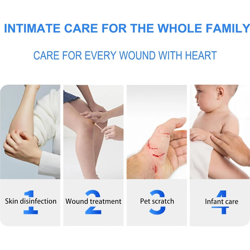 50PCS/Lot Medical Alcohol Disposable Emergency Cotton Stick Iodine Disinfected Swab First Aid kit home for Children Adults Baby Secondary image