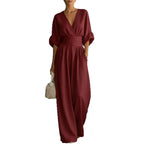 Solid Color Casual Loose Jumpsuits for Woman 2026 Summer Elegant Overalls Women's Jumpsuits And Rompers Bodysuit Female Clothes