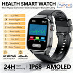 2026 New Nursing Grade Uric acid Blood lipids Smart Watch Men ECG+PPG Blood Pressure Heart Rate Bluetooth Call Health Smartwatch