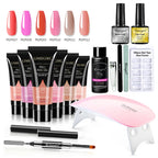 limegirl 15ml Extension Nail Gel Set 6W LED Lamp Full Manicure Set Finger Extend Mold Nail Kit All For Quick Extension Tool Kit